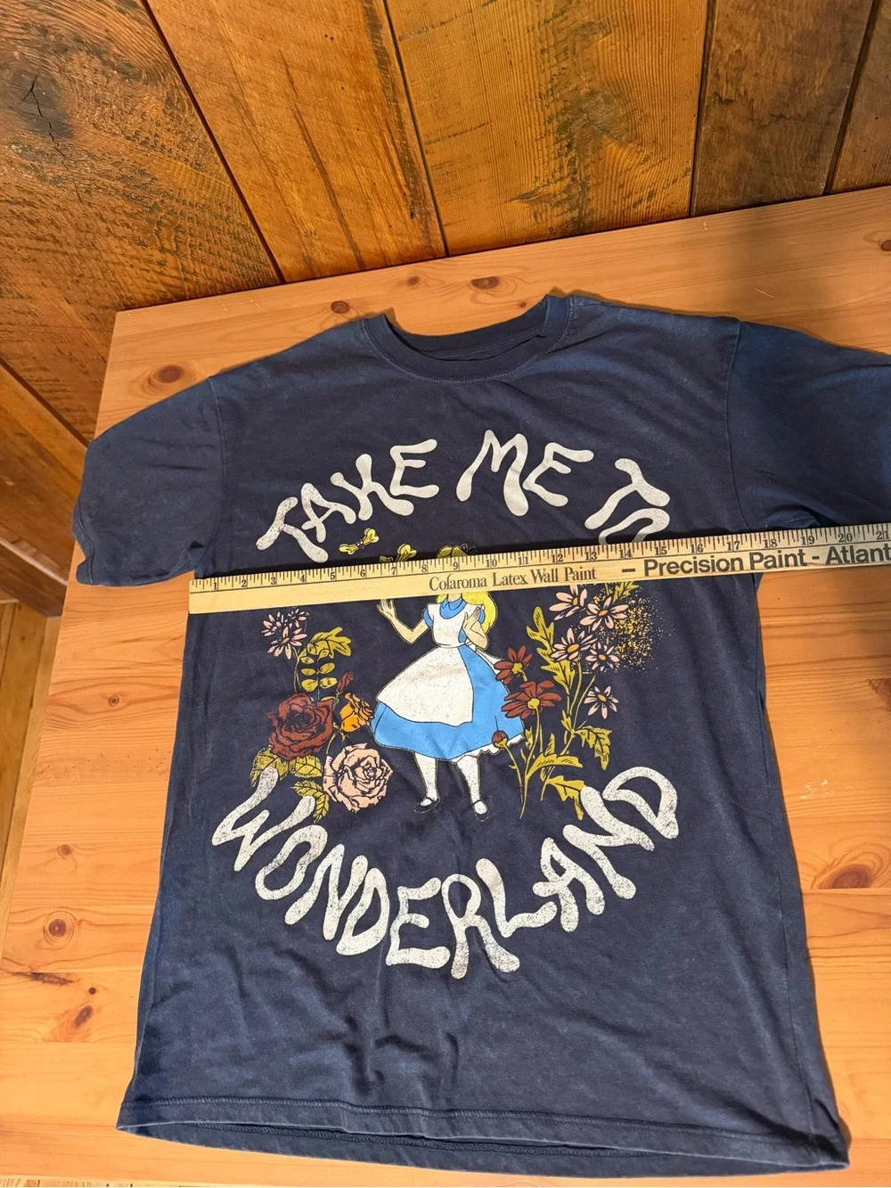 Disney Navy 'Take Me to Wonderland' Alice Graphic Tee Size XS Disney Vacation - Picture 7 of 7